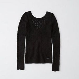 Abercrombie Pointelle Scoop-Back Sweater NWOT